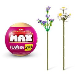 Kolekcja klocków MAX Premium Flowers (do 243 sztuk, 2 kwiaty na kapsułkę, 10 do kolekcjonowania) (zwykła stokrotka i lawenda, 1 kapsułka)