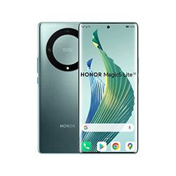 HONOR Magic5 Lite 5G mobiele telefoon, smartphone batterij 5100 mAh, gebogen display AMOLED 120 Hz, dun en licht, drievoudige camera 64 MP, 8 + 256 GB, Dual SIM, Android 12, groen