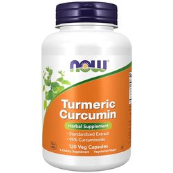 Now Foods, Turmeric Curcumin (Curcuma), 665mg, 120 Capsules végétaliennes, Testé en Laboratoire, Sans Soja, Sans Gluten, Végétarien, Sans OGM