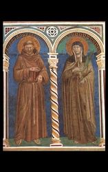 Daily Franciscan Prayer Journal Diary (Paperback) - Lined Pages Log Book - Artist: Giotto - Saint Francis and Saint Clare; 5x8 Inches