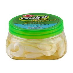 Berkley Gulp! Alive! - Esca da pesca morbida a forma di mullet da nuoto, colore bianco perla, 7,6 cm, 10,8 x 17,8 cm