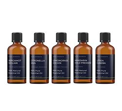 Mystic Moments Pacchetto iniziale di oli essenziali - Oli di agrumi (confezione 2) - 5 x 100ml - 100% puro