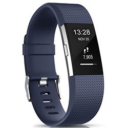 Gogoings Fitbit Charge 2 armband - Silikonarmband mjukt justerbart sportband, kompatibelt med Fitbit Charge2 för kvinnor och män (utan klockor)