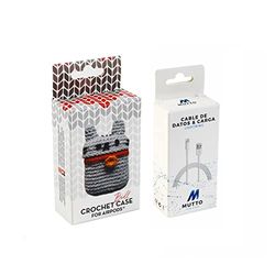 Airpods Crochet Bill Case Pack + USB-Lightning Data Cable