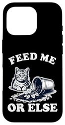 Feed Me Or Else Plante pour Chat Chaton Plantes Amoureux des chats Coque pour iPhone 16 Pro