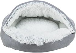 TRIXIE Letto particolarmente morbido e antiscivolo per cani Harvey, rotondo, Ø 70 cm, colore grigio/bianco e nero – 38037