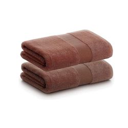 PADUANA | Pack 2 Toallas Baño 100x150 Chocolate 100% algodón Peinado - Toalla Secado Suave, rápido y máxima absorción – Disponible Toalla tocador, Toalla Lavabo, Toalla Ducha y Toalla Baño