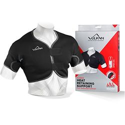 VULKAN Classic Full Shoulder Support, Medium, For Tendonitis, Bursitis, & Other Shoulder Injuries, Covers Both Shoulders, Compression & Warmth, Protection for Rehabilitation & Recovery