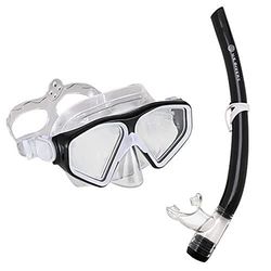 US.Divers Set DORADO II JR | Kit de Plongée, Masque, Palmes et Tuba pour Enfant 6+, vision panoramique à 180°, Garçon Fille, Protection UV, Verres Anti-buée Anti-fuite, Randonnée Aquatique Snorkeling