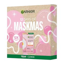 Garnier 12 Days of Maskmas Giftset - For skin in need of a refresh - Reduces look of fine lines & quenches skin