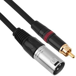 BeMatik - Audiokabel microfoon XLR 3pin mannelijk naar RCA mannelijk 3m