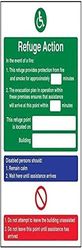 V Safety Refuge Action/Point Located On Fire Notice Sign - 200mm x 300mm - 1mm Rigid Plastic