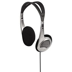 Hama Casque Stéréo HK-229 (Casque Audio Supra-Auriculaire pour Lecteur mp3, iPod, Bande passante de 20 Hz - 20 kHz, Jack 3,52mm mâle, câble uni-latéral de 1,5 m, Ajustable et léger) Noir/Gris