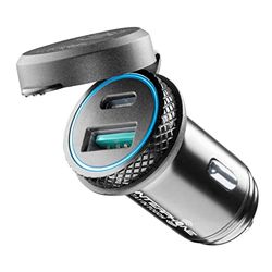 INTERPHONE Cellularline ACC2USB | 2 USB-adaptrar för matuttag – typ A och typ C-cigarettändaradapter