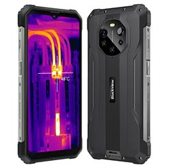 Blackview 5G Warmtebeeldcamera, outdoor, smartphone zonder abonnement, BL8800 Pro, 50 MP quadcamera, Dimensity 700 8 GB + 128 GB, 6,58 inch FHD+, 8380 mAh accu, 33 W snelladen, IP68 robuust, NFC, GPS,