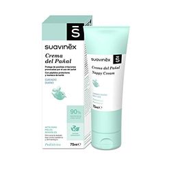 Suavinex, Krem do wymiany dla niemowląt, 75 ml, Odpowiedni dla skóry wrażliwej, 90% składników pochodzenia naturalnego, kremowy krem do wymiany, chroni przed podrażnieniami