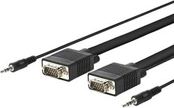 VivoLink PROVGAS10 10m VGA (D-Sub) + 3.5mm VGA (D-Sub) + 3.5mm Negro adaptador de cable de vídeo - Adaptadores de cable de vídeo (10 m, VGA (D-Sub) + 3.5mm, VGA (D-Sub) + 3.5mm, Macho, Macho, Derecho)