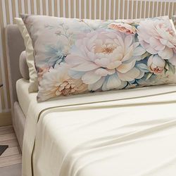 PETTI Artigiani Italiani - Katoenen beddengoed met kussenslopen met digitale print, eenpersoonsbed, beddengoedset met bloemenpatroon 35 crème, 100% Made in Italy