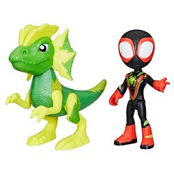 Spidey and his Amazing Friends Marvel Spidey and His Amazing Friends Dino-Webs, Miles ""Spin"" Morales & Marvel's Electrosaurus, actiefiguren
