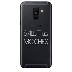 Zokko fodral Samsung A6 Plus 2018 "Hej The fula - mjukt genomskinligt bläck vitt