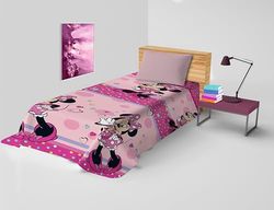 hermet Minnie Mouse, Colcha Cama Individual Disney, Colcha primaveral no Acolchada, Colcha Individual para niño, 170 x 270 cm, 100% algodón, Disney