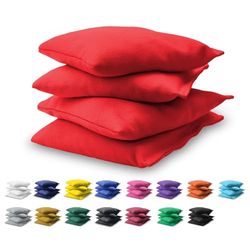 GoSports Officiële verordening Cornhole Bean Bags Set (4 All Weather Bags) - 16 Kleuren Beschikbaar - Rood