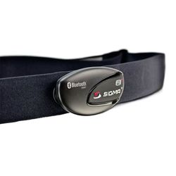 SIGMA Sport Uniseks accessoires R1 Blue Comfortex Bluetooth Smart textielborstband, zwart/blauw, 40 x 10 x 15 cm