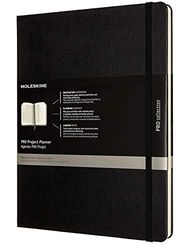 Moleskine Planificateur Professionnel et Carnet de Notes pour Objectifs, Journal de Productivité pour Projets et Gestion de Projets, Couverture Rigide, Extra Large 19 x 25 cm, Couleur Noire, 288 Pages