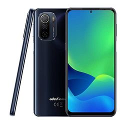Ulefone Mobiele telefoon, ontgrendeld, Note 13P, 20 MP achtercamera, 16 MP frontcamera, G35 2,3 GHz 4 GB + 64 GB, Dual SIM 4G, 6,5 inch FHD+ display, sleuf voor 3 kaarten, Android 11, NFC zwart