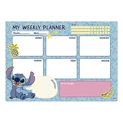 Grupo Erik: Planning da Tavolo A4 Disney Stitch Tropicale, Planner settimanale 54 fogli a strappo, 21 x 29,7 cm, Agenda Organizer, To Do List Planner, Planner settimanale da scrivania