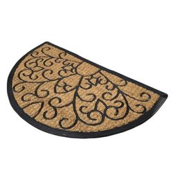 Voetmat kokosstructuur halfrond Design3 45 x 75 cm