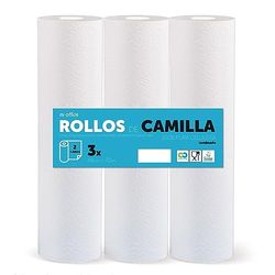 Rotolo per barella, Rotolo di carta per barella per procedure mediche, massaggi, trattamenti estetici e termali, Carta per barella estetica e massaggi (60cm x 70m cellulosa laminata, 3 unità)