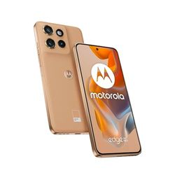 Motorola edge50 neo smartphone (6,36 inch super-hd-display, 50 MP camera + Moto-KI, 12/512 GB, 4310 mAh, Android 14) Lattè (Veganes kunstleer), incl. beschermende cover, mobiele telefoonhouder