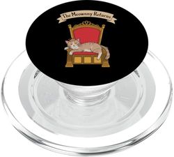 Diseño de trono de gato Meownny Returns PopSockets PopGrip para MagSafe