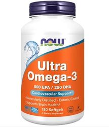 Now Foods Ultra Omega-3 500 EPA 250 DHA 180 Capsules molles Huile de Poisson