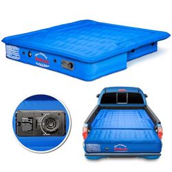 Pittman Outdoors PPI-105 AirBedz Original Truck Bed Air Mattress for 5'-5.5 Mid-Size Short Truck Beds with Tailgate Mattress, Blue