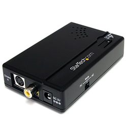 StarTech.com VID2HDCON - Adaptador conversor de áudio e vídeo composto RCA S-Video para HDMI