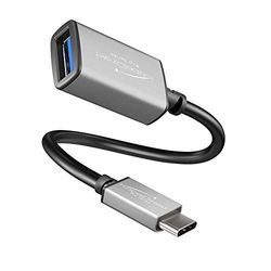 KabelDirekt – Adaptador OTG – 0,15m – (Clavija USB A 3.0 a Conector USB C, Cable de Datos de SuperSpeed, para conectar Discos Duros, lectores de Tarjetas, Tarjetas de Memoria, Ratones, teclados)