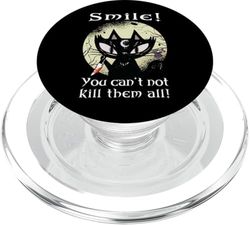 Oculta Luna Rosa Gato Sonrisa No puedes matarlos Bruja Gótico PopSockets PopGrip para MagSafe