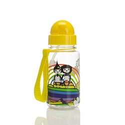 Zip & Zoe Kids Rainbow Drinking Water Bottle With Straw BPA, BPS and Pthalate-Free
