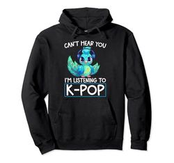 No puedo escucharte, estoy escuchando mercancía de K-pop de K-pop de Kpop Peacocks Sudadera con Capucha