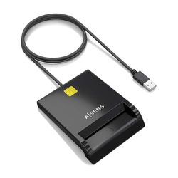 AISENS - ASCR-SN06-BK - Lector De Tarjeta Inteligente Dni, Negro