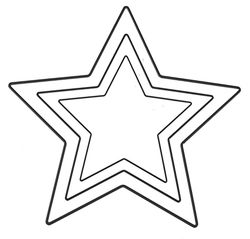 GLOREX 6 1294 415J - Set di Stelle in Metallo Nero, 3 cornici di Dimensioni 15 cm, 20 cm e 25 cm, per lavori di Artigianato, Come acchiappasogni, Decorazione murale o per composizioni Floreali