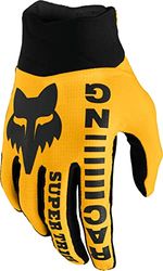 Fox 360 SUPR TRIK LE - Guantes (Talla S), Color Negro y Amarillo