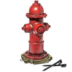 LULIND – hund brandpost trädgårdsstaty med 2 insatser, 35 cm (14 tum) (liten)