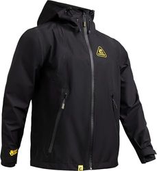 CRESSI Hooded Shell Jacket Unisex Black/Yellow 3XL - Giacca softshell sportiva per il tempo libero, idrorepellente e antivento, Nero/Giallo, 3XL