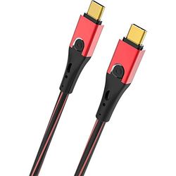 OEHLBACH USB-Evolution CC Câble USB 3.1 USB-C vers 3.1 USB-C (câble de charge et de données) Noir/rouge 50 cm