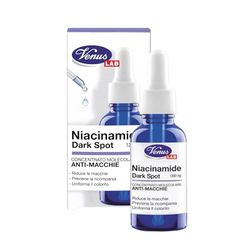 Venus, Niacinamide Dark Spot Concentrato Molecolare Anti-Macchie, Riduce e Previene Macchie Scure, Uniforma e Illumina il Colorito della Pelle, Ideale per Viso e Mani, 30 ml
