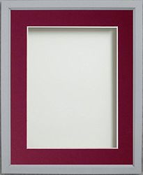 Frame Company Drayton Range 12x10-inch Grey Picture Photo Frame with Plum Mount For Image Size 10x8-inch