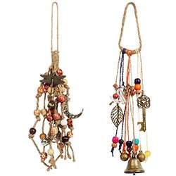 Häxklockor för magiskt hemskydd, handgjord wicca-dekor för dörrknopp, häxdekor klara negativa energier och lockar positiva, wicca-tillbehör, häxsaker, gåvor för häxiga kvinnor